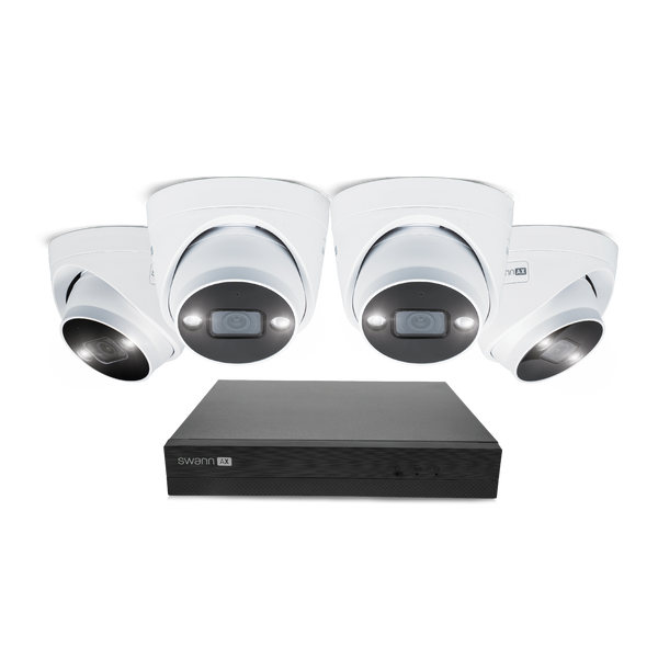 Swann AdvancedX Wired 8-Channel Security System with 4 Dome Cameras