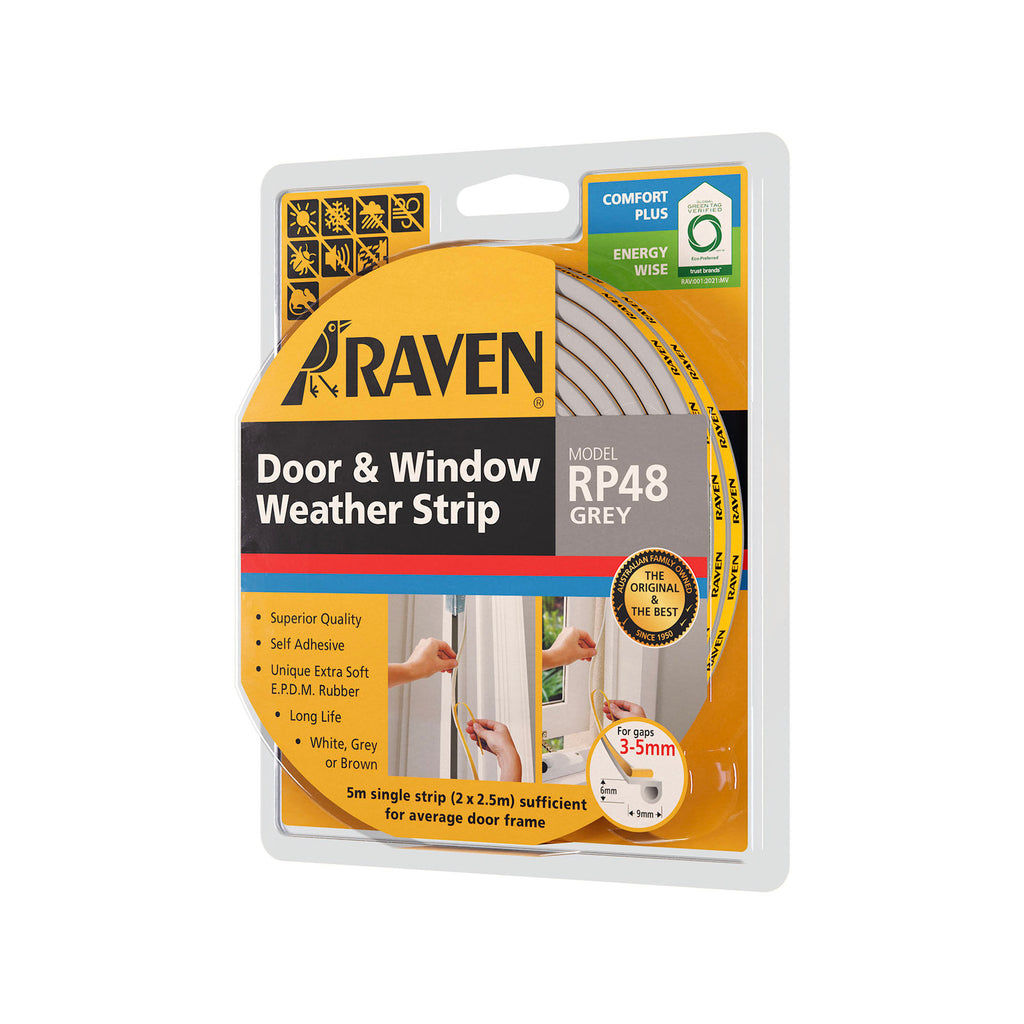 Raven 5000mm White RP48 Self Adhesive Weather Strip - 5000mm White - Image 1 of 11