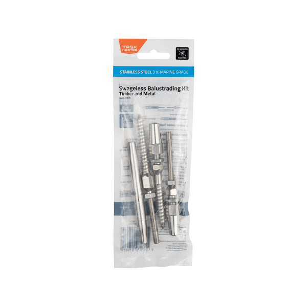 Taskmaster 316 Stainless Steel Swageless Timber and Metal Balustrading Kit
