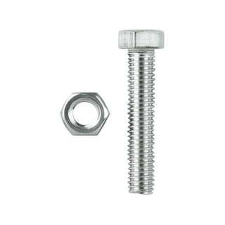 Pinnacle M6 x 40mm Stainless Steel Hex Head Bolts And Nuts - 6 Pack