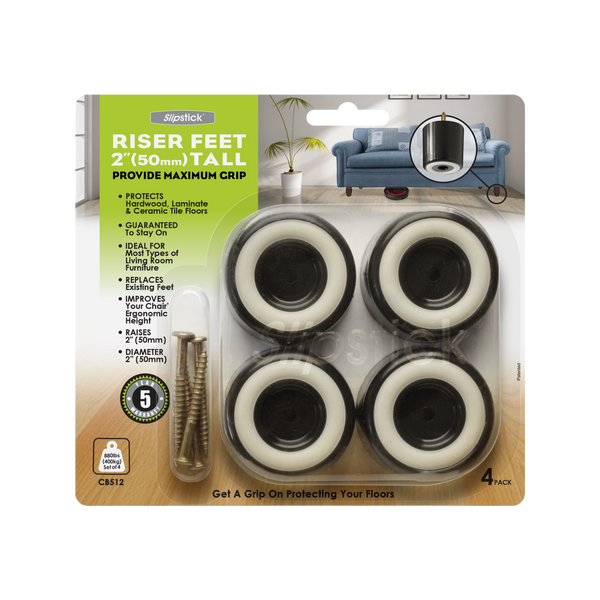 Slipstick 50mm Furniture Heavy Duty Riser Tall - Set of 4