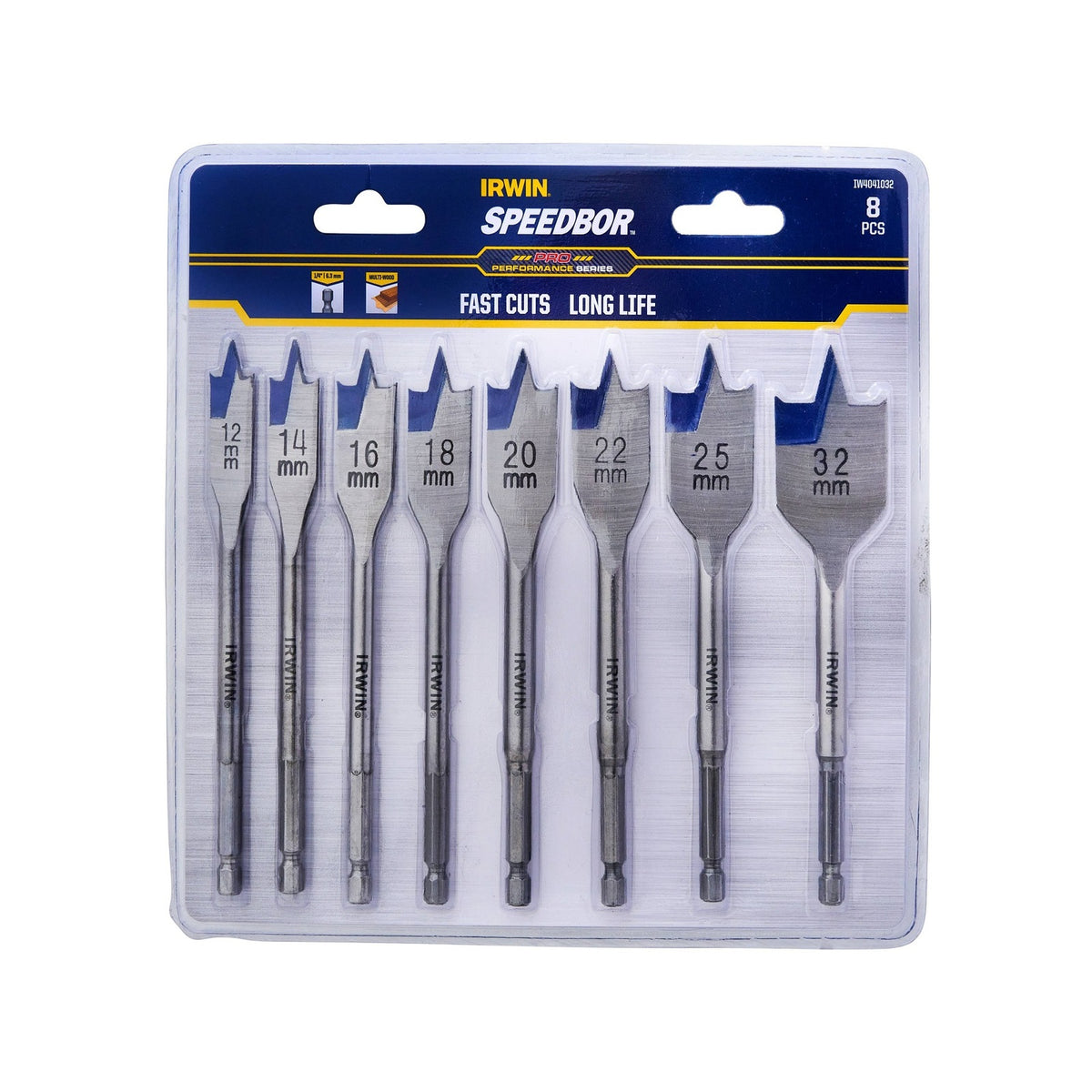 IRWIN 8 Piece Spade Bit Set - Image 1 of 1