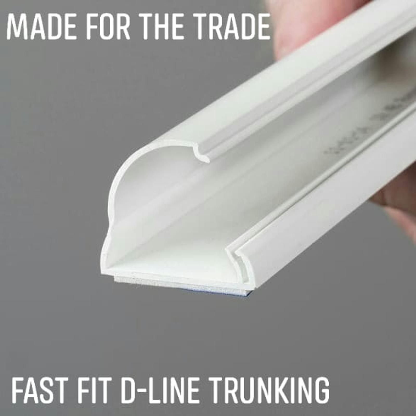 D-Line 3 x 22 x 22mm x 1m Trunking Multi Kit - Image 4 of 7