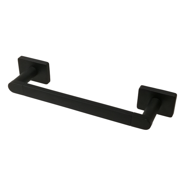 Barelli Matte Black Rigoni Base Double Towel Bar - Black
