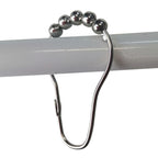 Barelli Chrome Shower Curtain Rings With Rollers - 12 Pack - Image 2 of 3