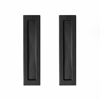 Delf 200mm Matte Black Flush Pull - 2 Pack