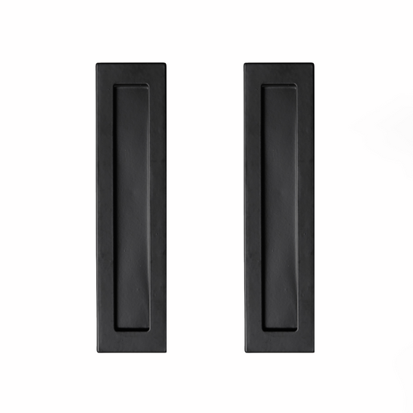Delf 200mm Matte Black Flush Pull - 2 Pack
