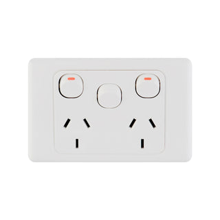 DETA Double Power Point with Extra Switch