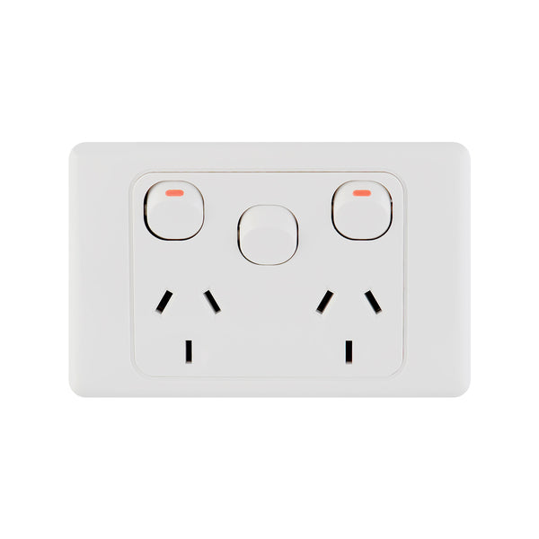DETA Double Power Point with Extra Switch