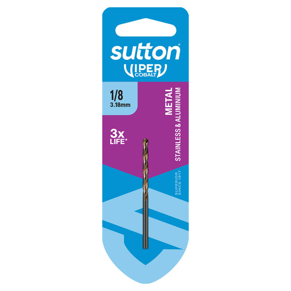 Sutton Tools 1/8" Viper Cobalt Jobber Drill Bit