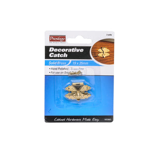 Prestige 35 x 19mm Decorative Brass Catch