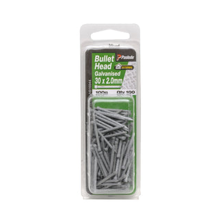 Paslode 30 x 2.0mm 100g Galvanised Bullet Head Nail - 100 Pack