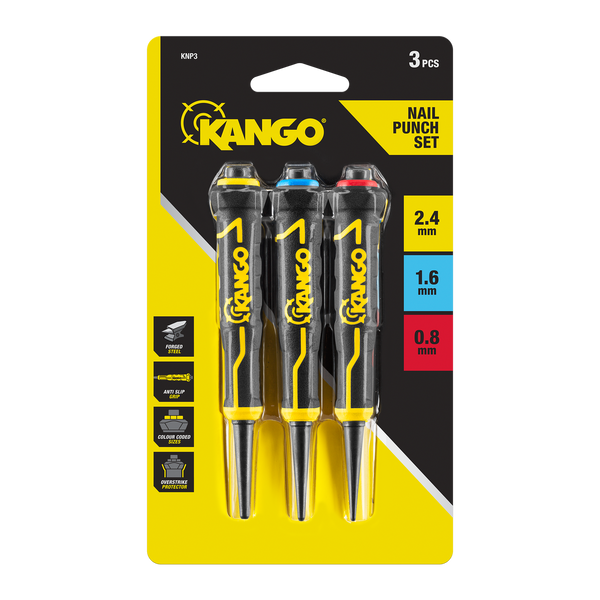 Kango 3-Piece Nail Punch Set