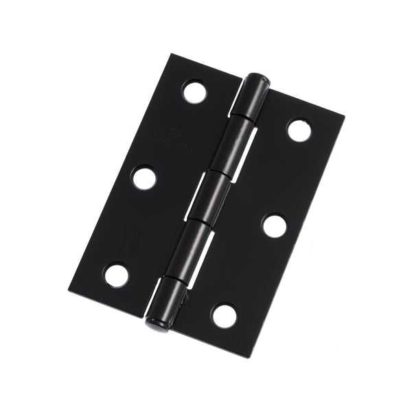Lane 85mm Black Matte Fixed Pin Hinge Butt - 2 Pack