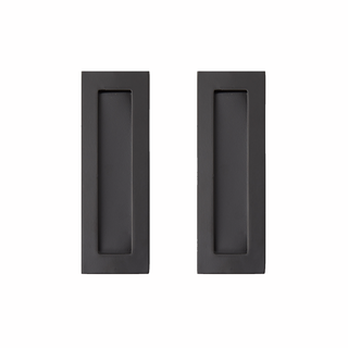 Delf 150mm Matte Black Square Flush Pull - 2 Pack