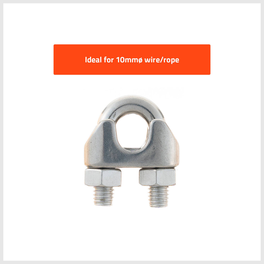 Taskmaster 10mm 316 Stainless Steel Wire Rope Grips - Image 2 of 10