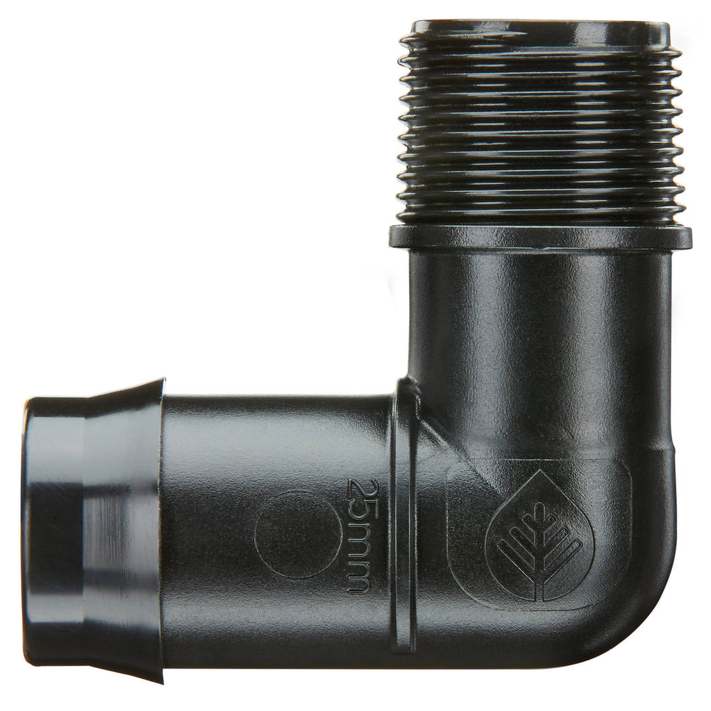 Pope 25mm Barbed 20mm Single BSP Male Threaded Elbow - Image 1 of 3