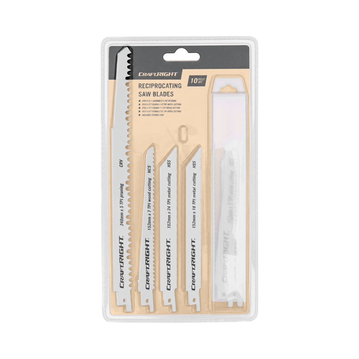 Craftright Assorted Reciprocating Saw Blades - 10 Pack - Image 3 of 4
