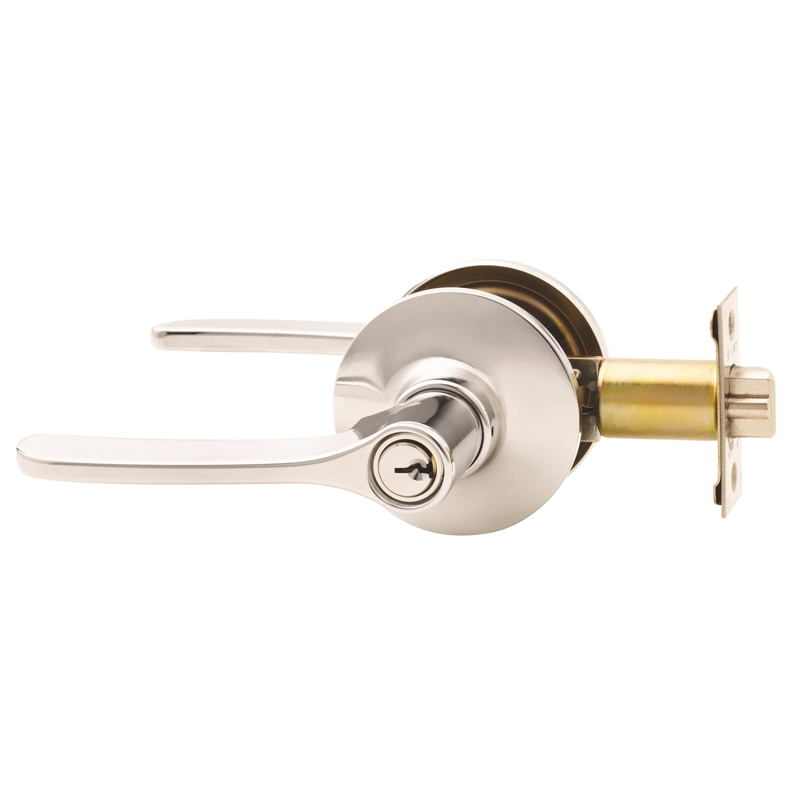 Lockwood Satin Chrome Symmetry Entry Lever Set - Image 1 of 2