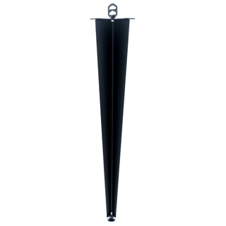 Taskmaster 710 x 2mm Black Steel Corner Furniture Leg