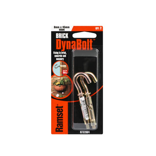 Ramset 8 x 45mm DynaBolt Plus Hook - 2 Pack