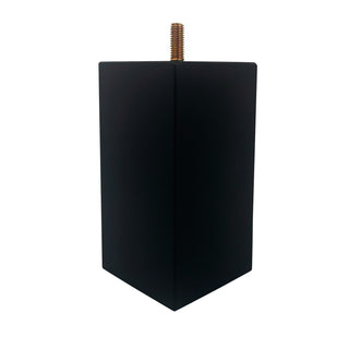 Adoored 73 x 73 x 150mm Black Square Pine Furniture Leg