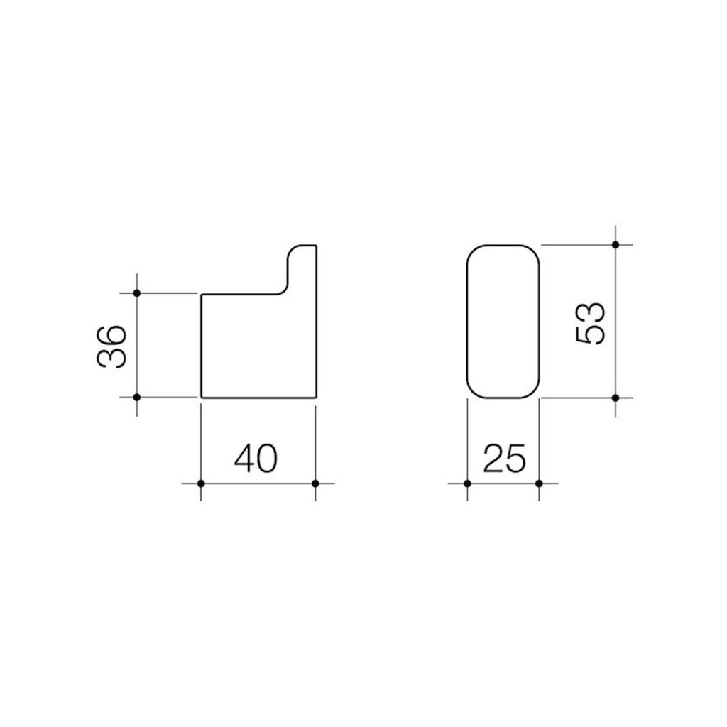 Caroma Luna Robe Hook Black - Black - Image 2 of 5