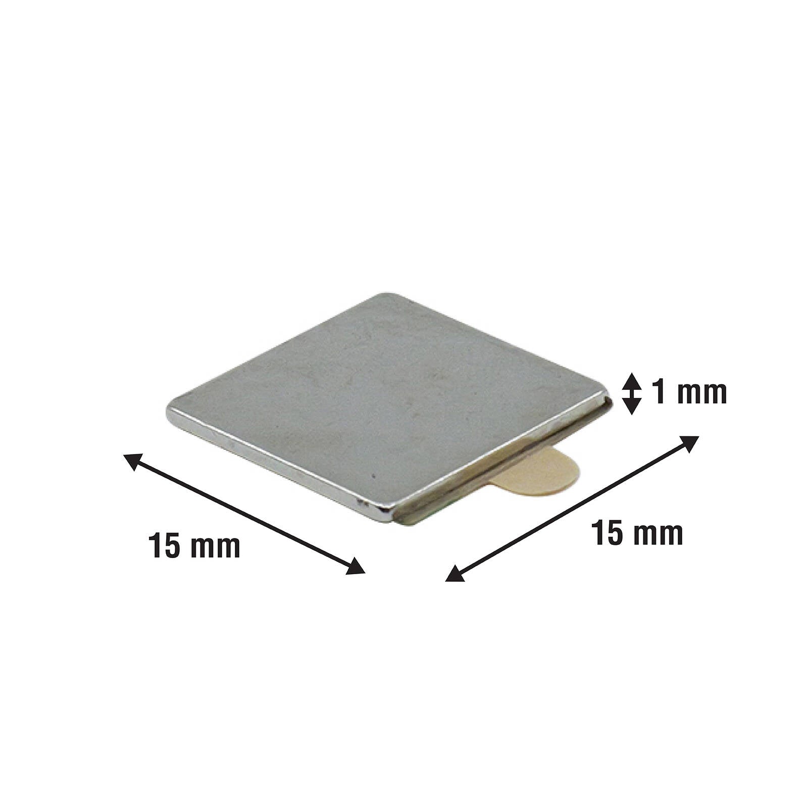 Everhang 15 x 15mm Rare Earth Square Adhesive Magnet - 10 Pack - Image 2 of 4