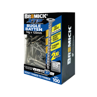 Bremick XTP 14g x 125mm T40 B8 Bugle Batten - 100 Pack