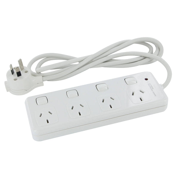 HPM 10 Amp 4 Outlet Surge Protected Powerboard