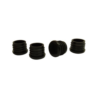 Surface Gard 22mm Black Round Plastic Internal Chair Tip - 4 Pack