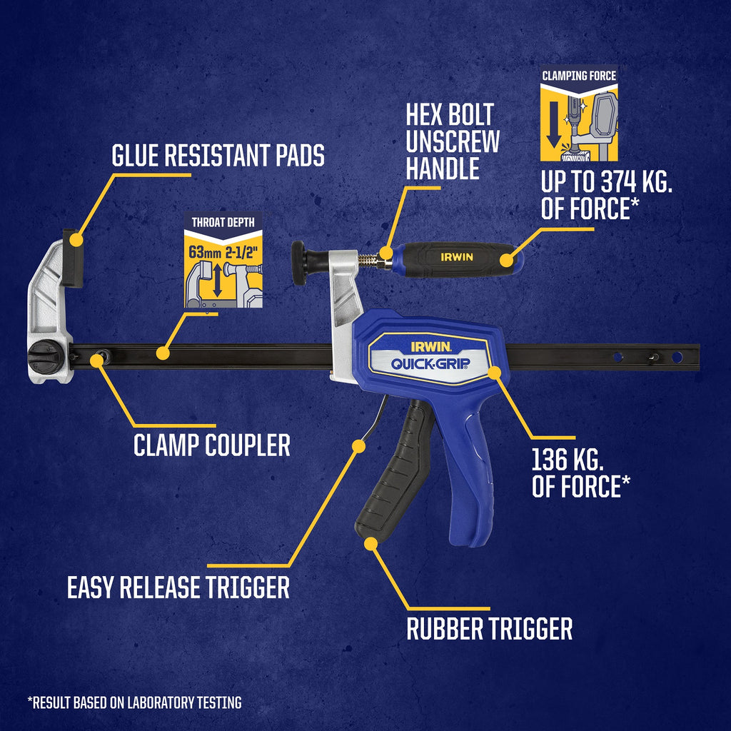 IRWIN 300mm Quick Grip Hybrid Bar Clamp - Image 8 of 9