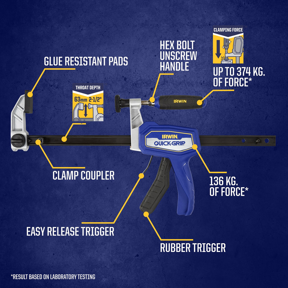 IRWIN 300mm Quick Grip Hybrid Bar Clamp - Image 8 of 9