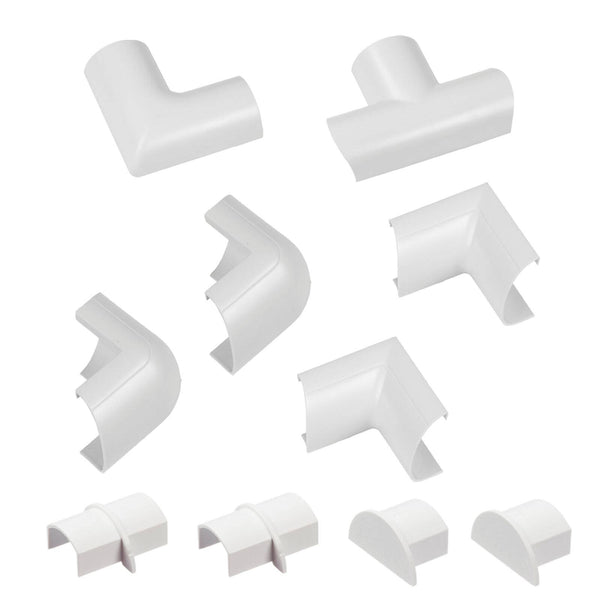 D-Line 10 Pieces 30 x 15mm White Clip Over Cable Cover Accessory Kit