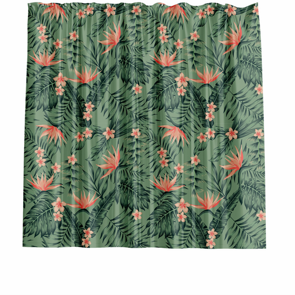 Barelli 180 x 180cm Peva Shower Curtain Tropic Bloom