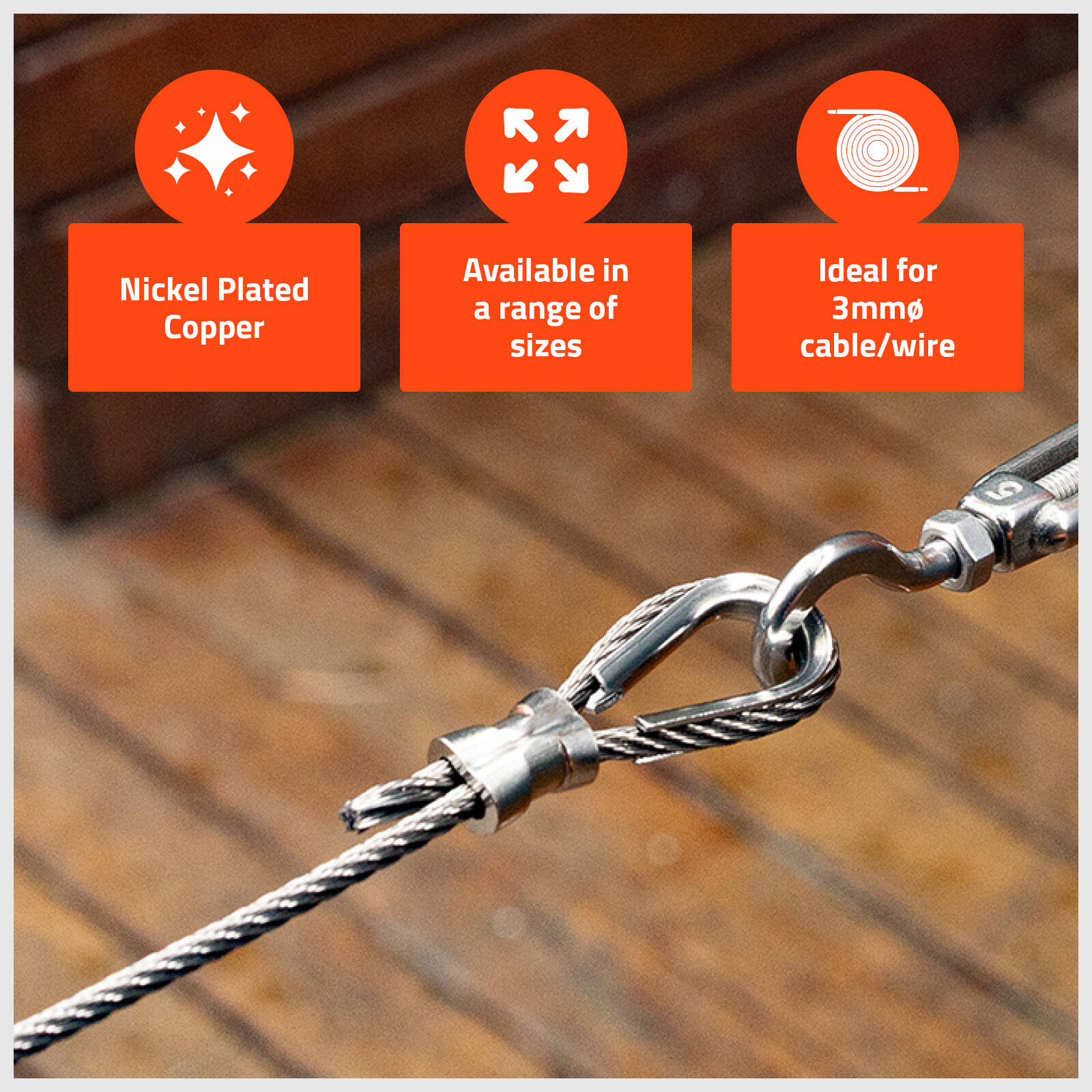 Taskmaster 3mm Copper Swage - 12 Pack - Image 3 of 10