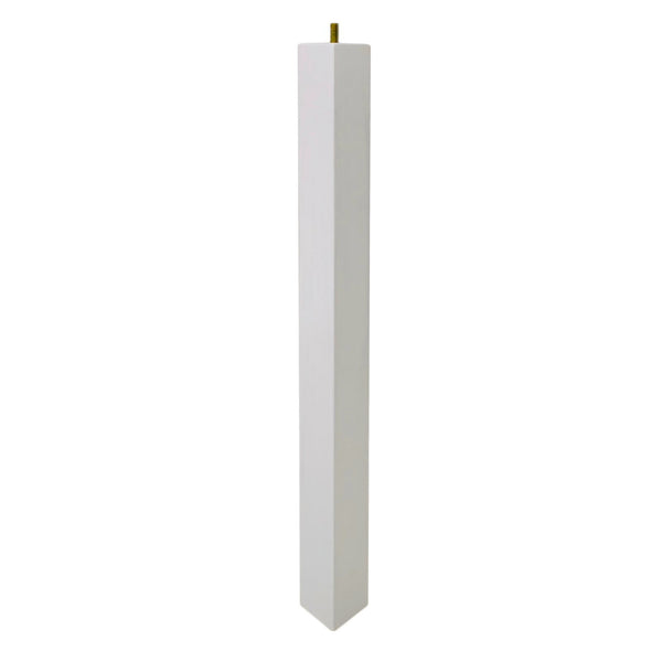Adoored 53 x 53 x 710mm White Square Pine Furniture Leg