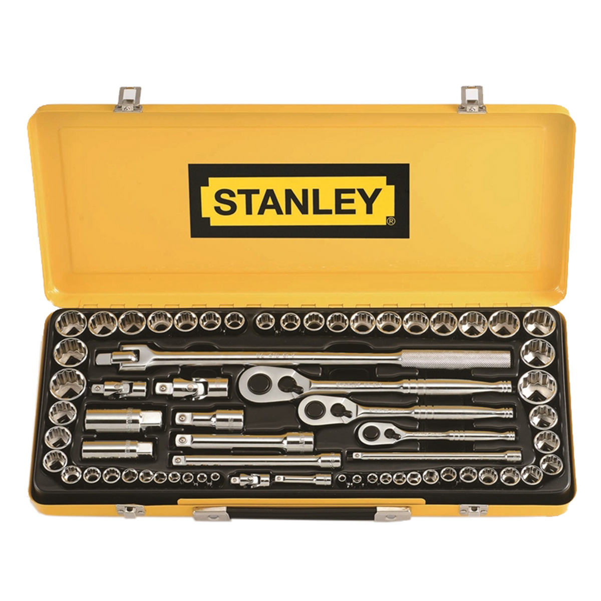 Stanley 64 Piece 1/4" 3/8" And 1/2" Drive Socket Set - Image 1 of 3