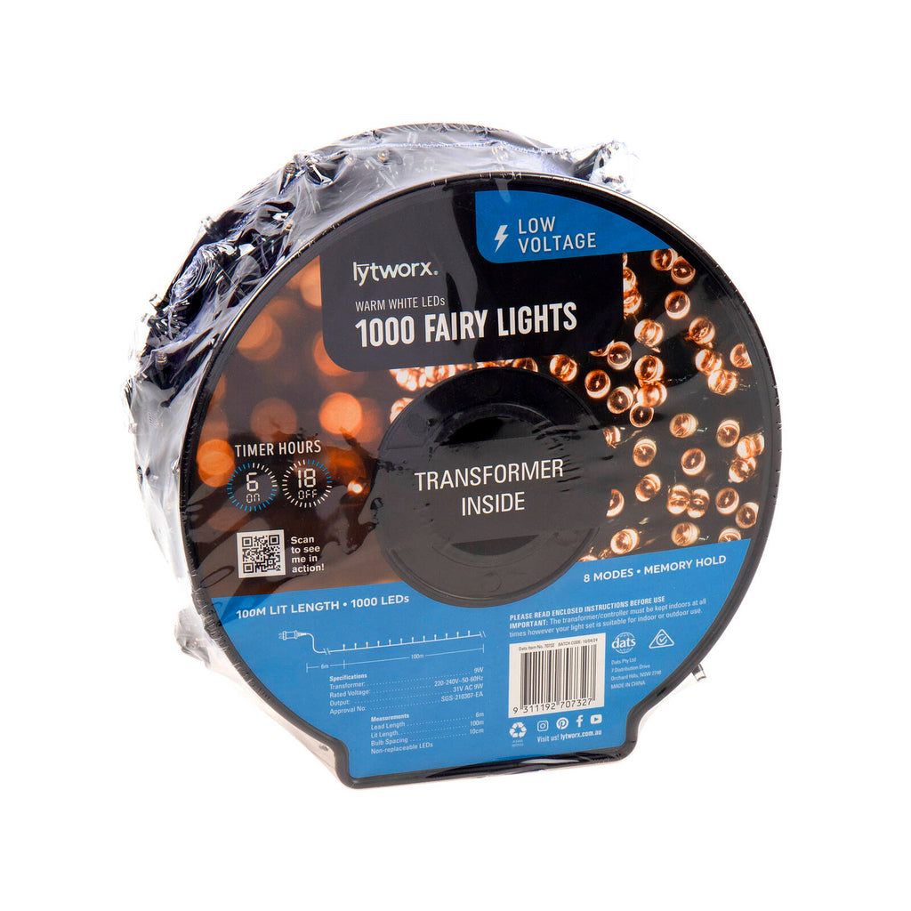 Lytworx Warm White Fairy Lights - 1000 Pack - Image 1 of 2