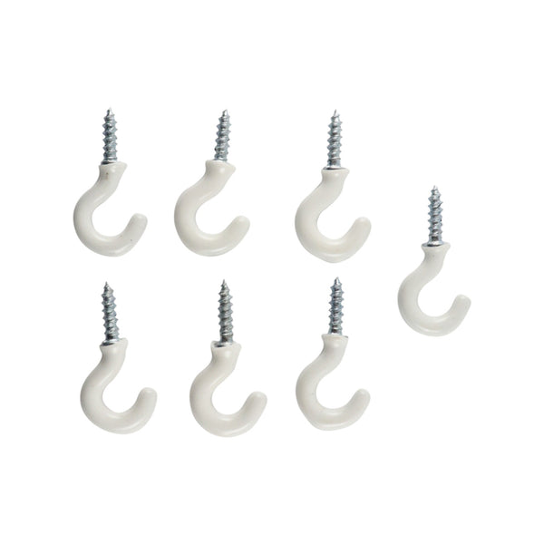 Everhang 7mm White PVC Cup Hook - 7 Pack