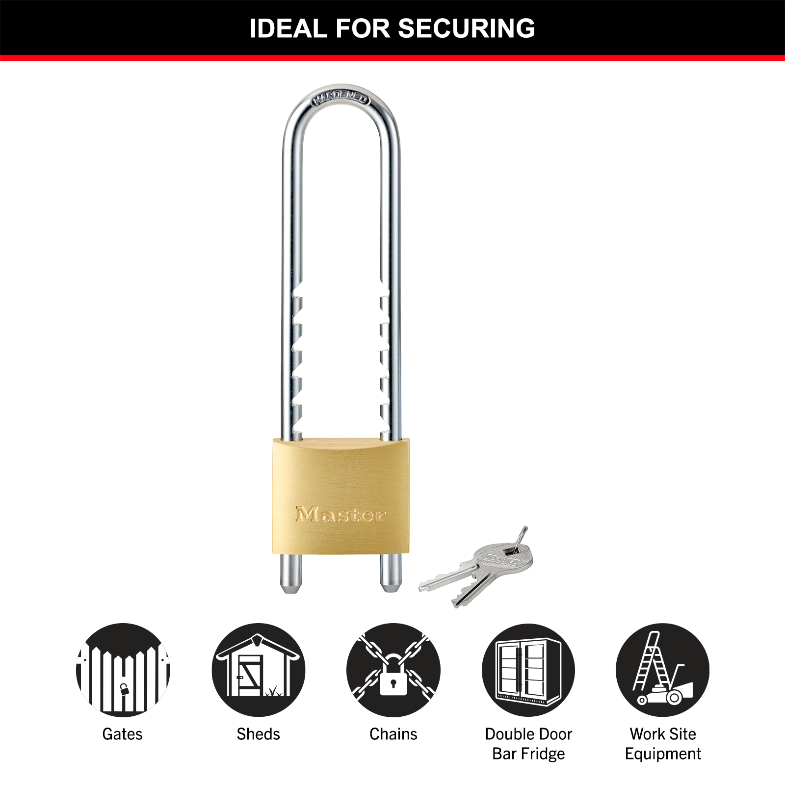MasterLock 50mm Solid Brass Adjustable Shackle Padlock - Image 16 of 20