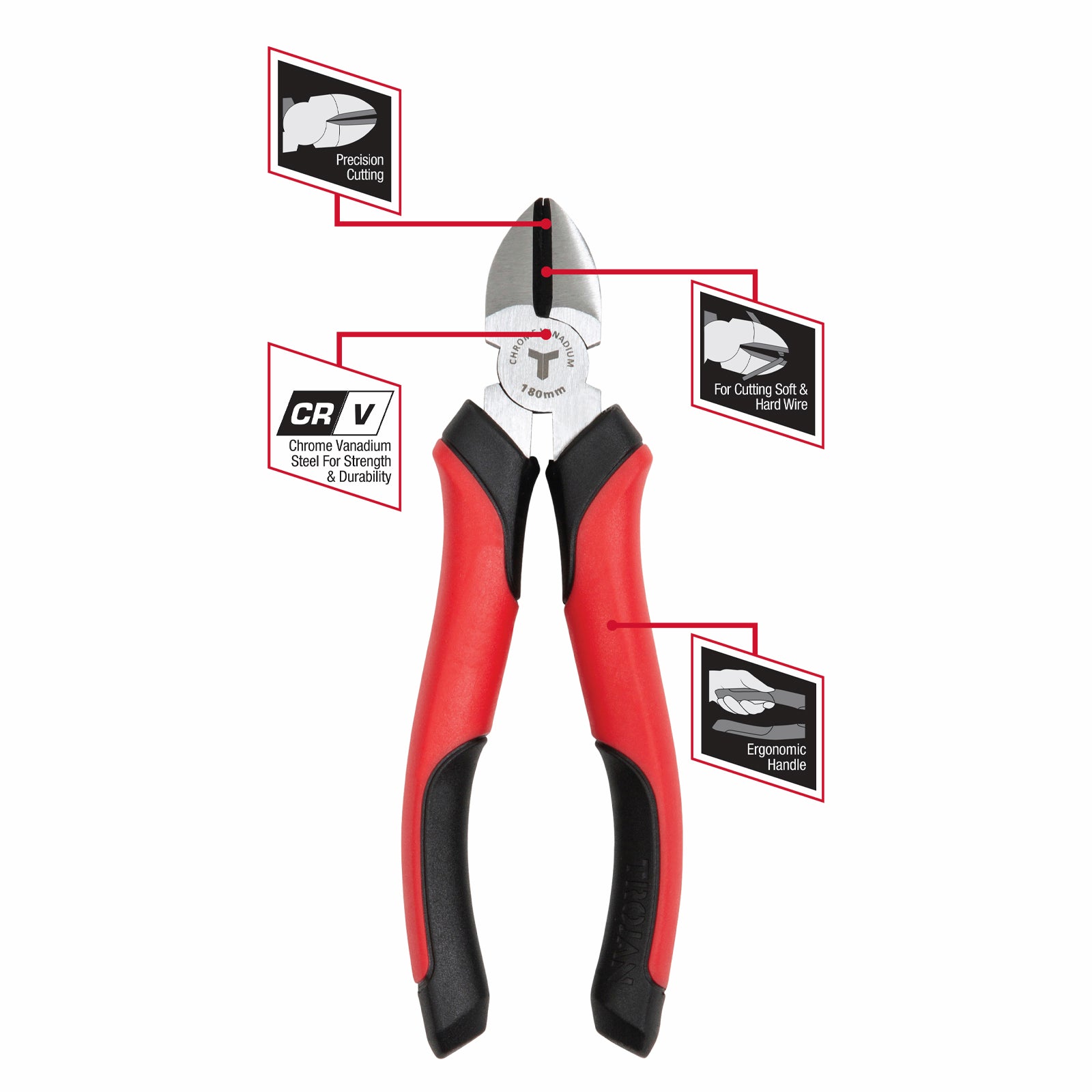 Trojan 180mm Side Cutting Plier - Image 3 of 3