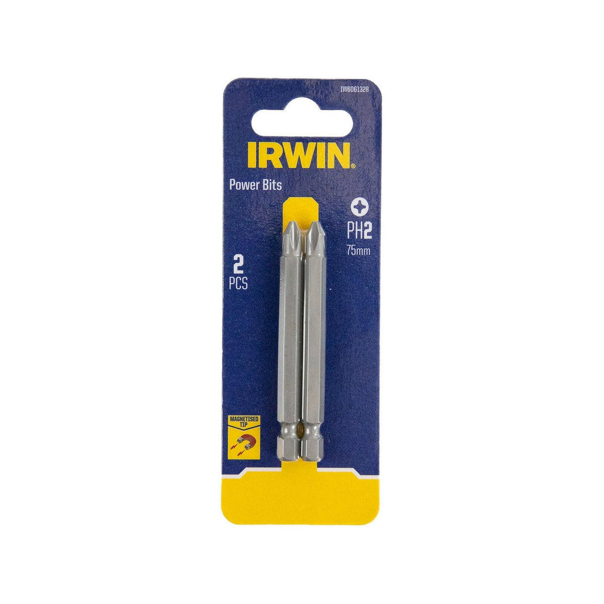 IRWIN 75mm PH2 Magnetic Power Bit - 2 Pack - Image 1 of 1