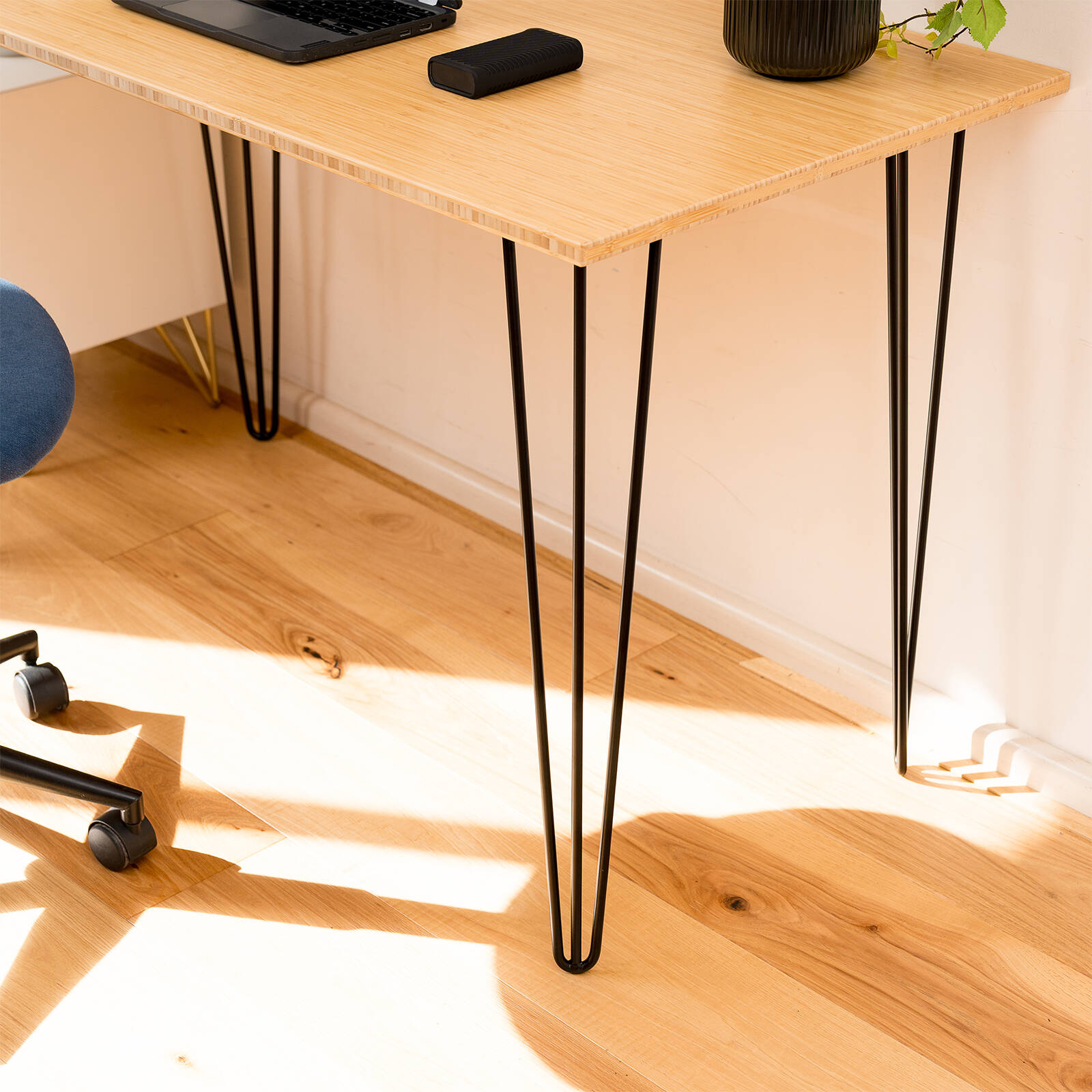 Taskmaster 400 x 10mm Hairpin Steel Table Leg - 400 x 10mm - Image 6 of 20