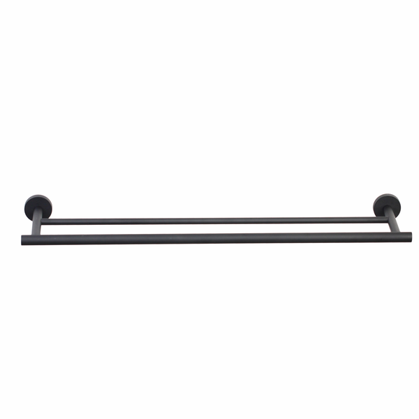 Barelli Toscana 90cm Matte Black Double Towel Bar