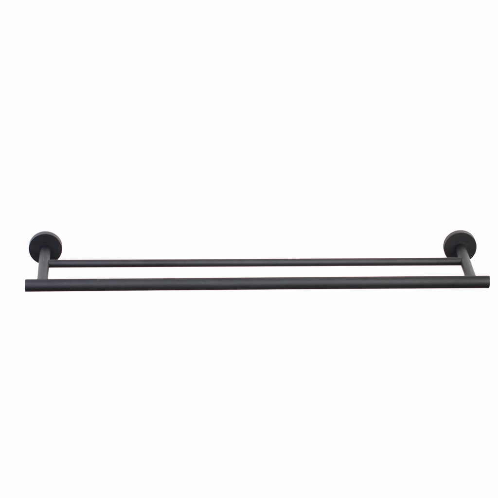 Barelli Toscana 90cm Matte Black Double Towel Bar - Image 2 of 2