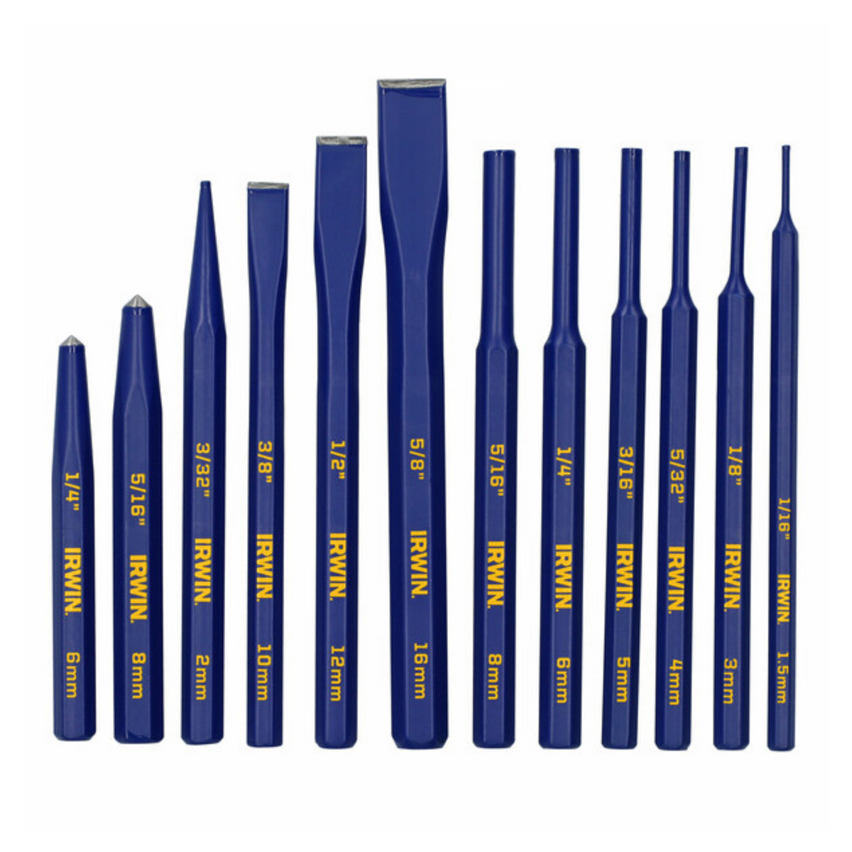 IRWIN 12 Piece Cold Chisel and Punch Set - Image 1 of 14