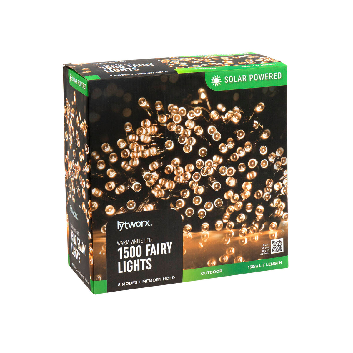 Lytworx 1500 Warm White Solar Fairy Lights - Image 1 of 1