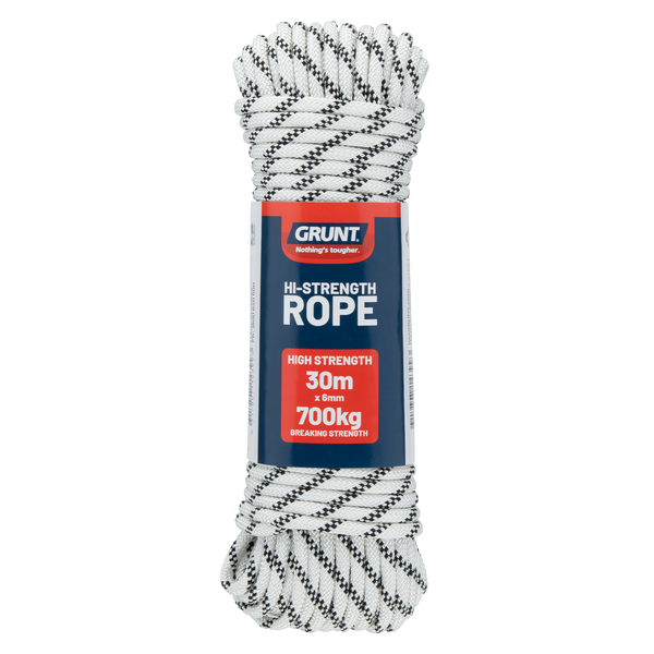 GRUNT 6mm x 30m High Strength Rope