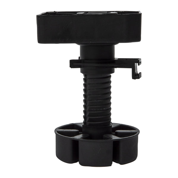 Hafele 120mm Black Adjustable Screw On Leg Set - 4 Pack